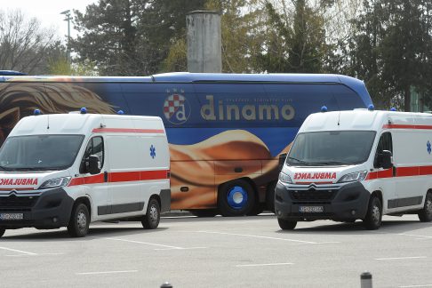 27.03.2020., Stadion Maksimir, Zagreb - GNK Dinamo Zagreb donirao je dva vozila hitne pomoci gradskom stozeru Civilne zastite. Photo: Marko Prpic/PIXSELL