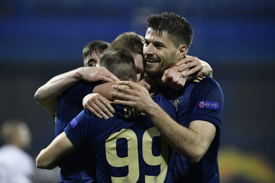 Zagreb, 250221.
Stadion Maksimir.
Uzvratna utakmica sesnaestine finala Europa lige izmedju GNK Dinamo i Krasnodara.
Na fotografiji:
Foto: Boris Kovacev/ CROPIX